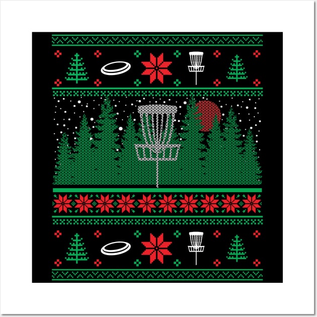 Christmas Disc Golf Frisbee Ugly Christmas Xmas Wall Art by mrsmitful01